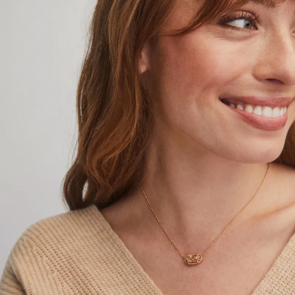 Kendra Scott Elisa Rose Gold Drusy Necklace